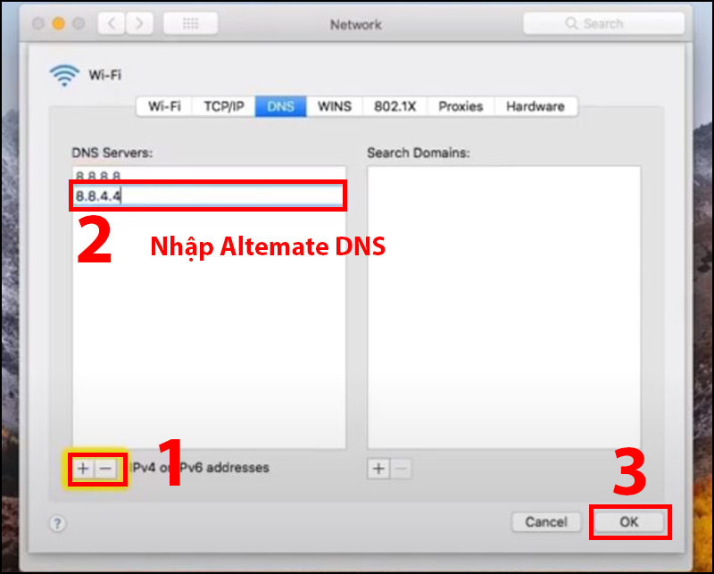 Hướng dẫn đổi DNS trên máy tính Mac 5